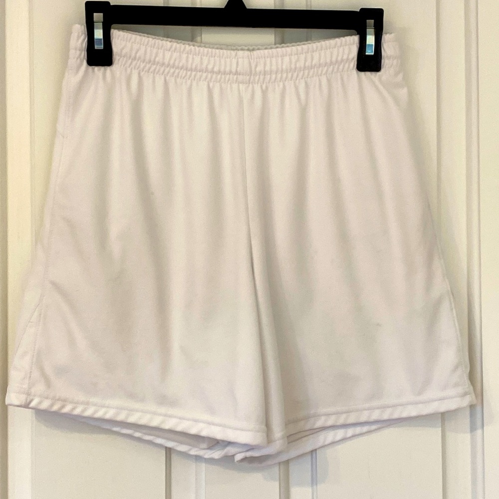 Mens High Five White Moisture Wicking Lightweight Soccer Sport Shorts drawstring